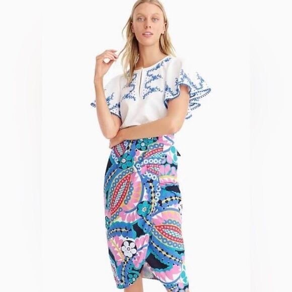 J.Crew Tie-back tulip skirt in Ratti® kaleidoscope - Picture 1 of 7